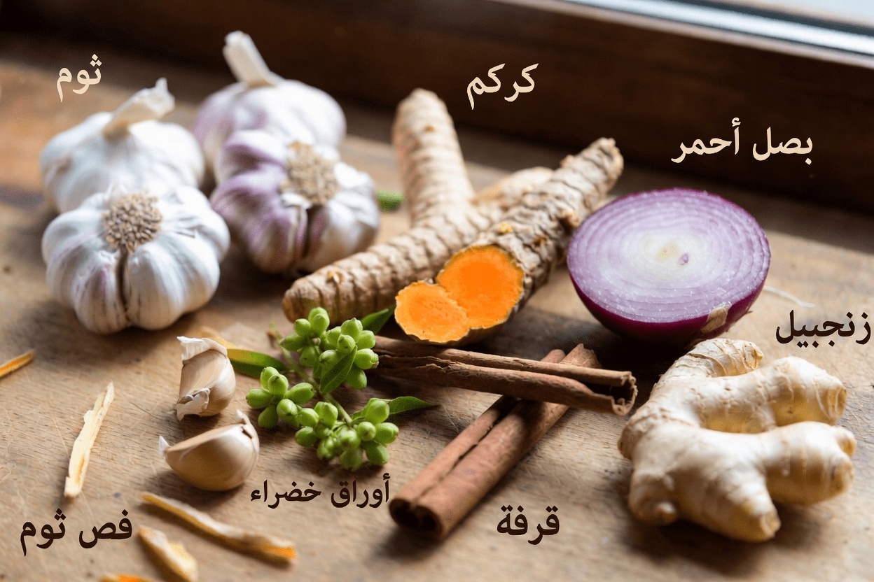 اكتشف هذا المزيج السهل من الشاي الصباحي وما بعد العشاء بالثوم والكركم والبصل والزنجبيل والقرفة وأوراق الجوافة