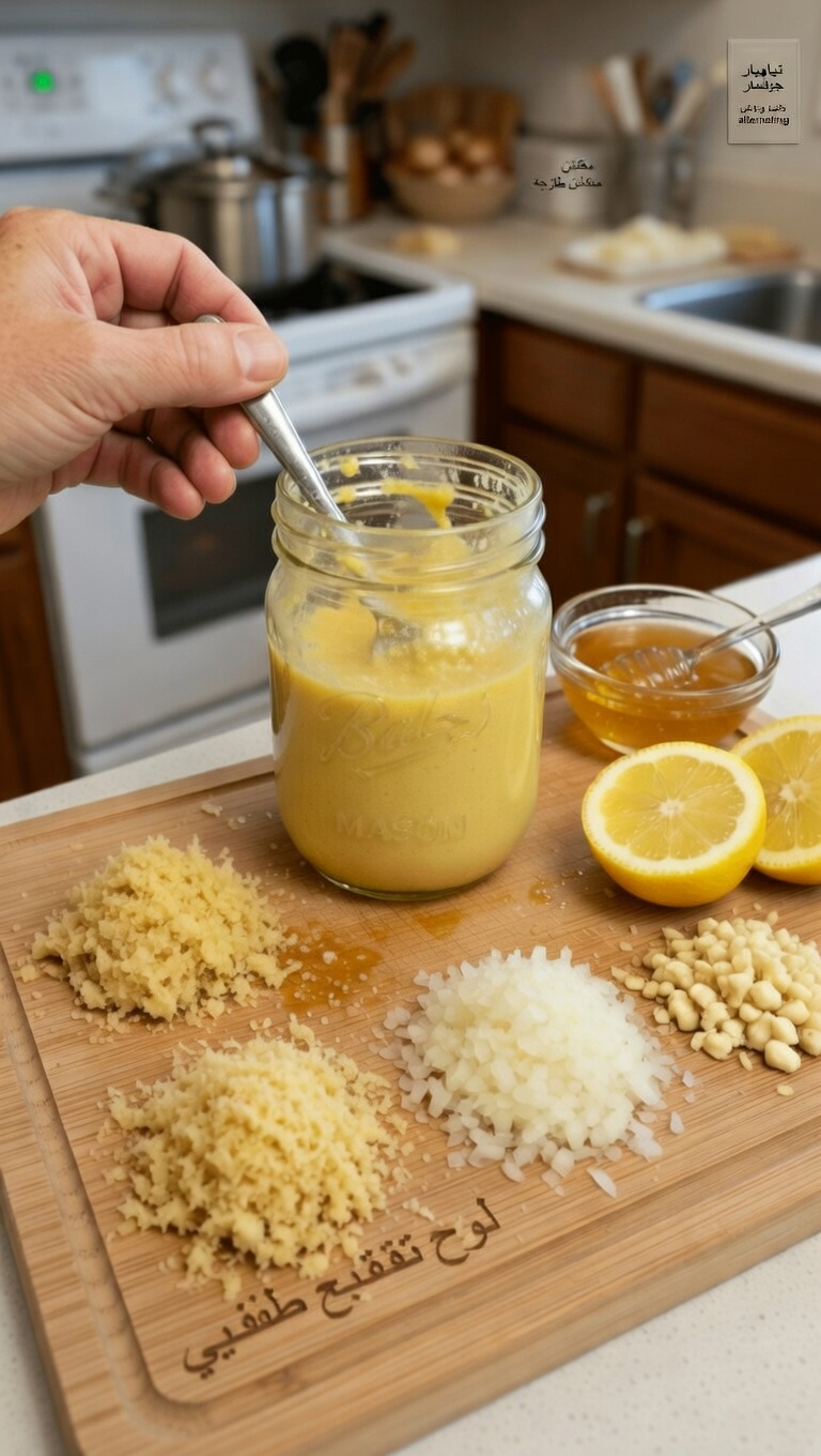 العادة اليومية البسيطة الرائجة: شرح الزنجبيل المبشور والبصل والثوم وعصير الليمون والعسل