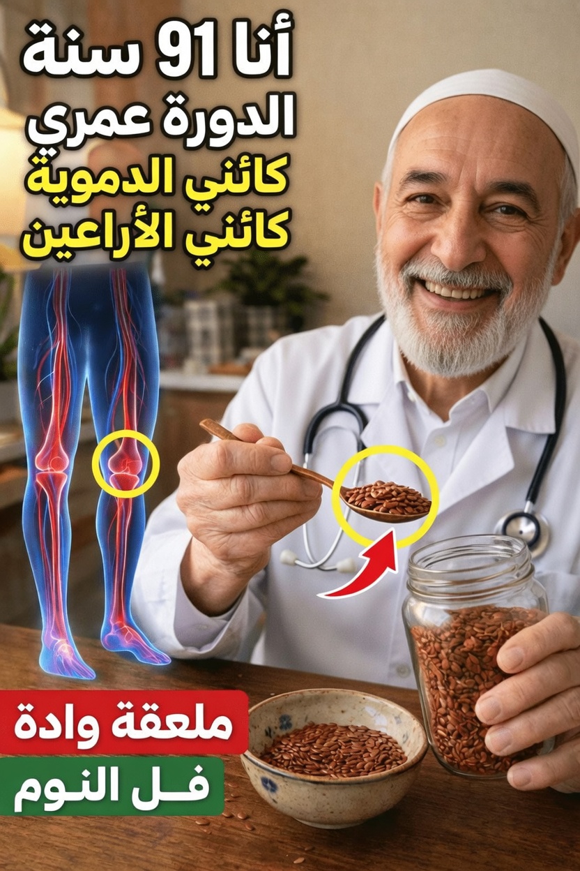 لماذا يعشق كبار السن تناول ملعقة واحدة من بذور الكتان قبل النوم لدعم الدورة الدموية الصحية