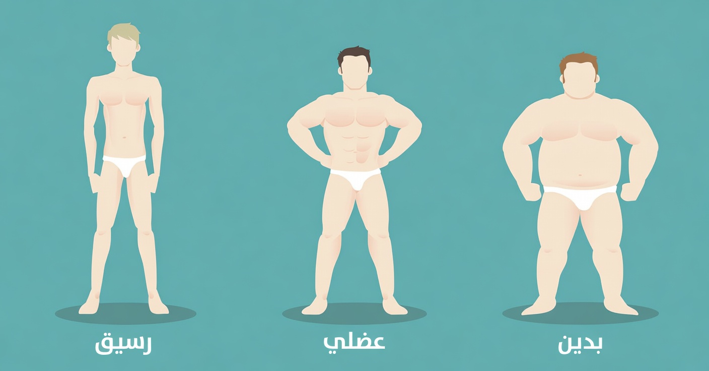 هل أنت من ذوي الجسم النحيف أم العضلي أم الممتلئ؟ اكتشف نوع جسمك وكيف تحقق أقصى استفادة منه