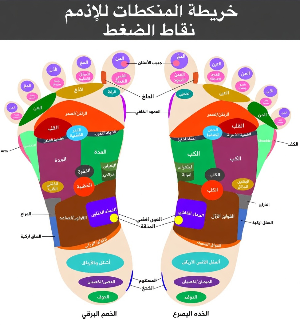 اكتشف خريطة انعكاسات القدم والطرق المدهشة التي ترتبط بها بجسمك بالكامل