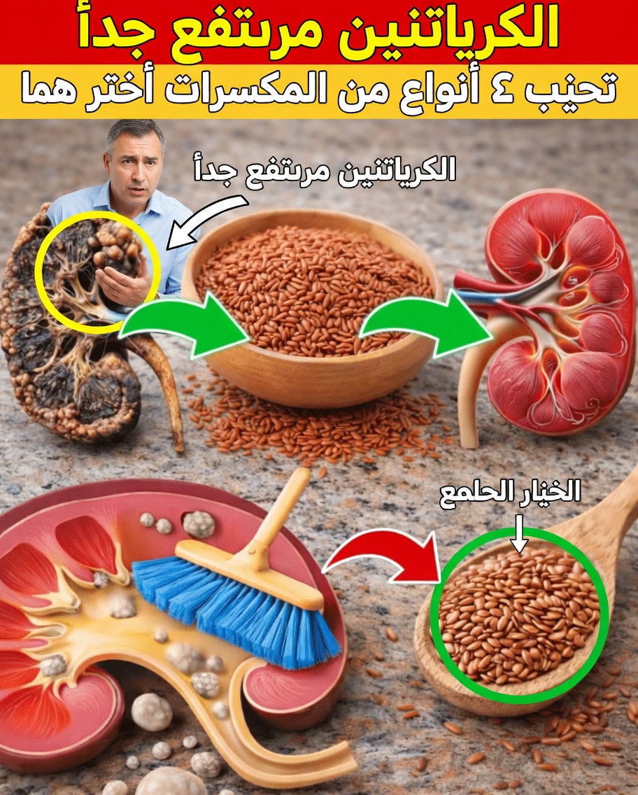 هل الكرياتينين مرتفع جدًا؟ تجنب هذه المكسرات الثلاث في نظامك الغذائي وجرّب بذور الكتان بدلًا منها لتعزيز العافية اليومية