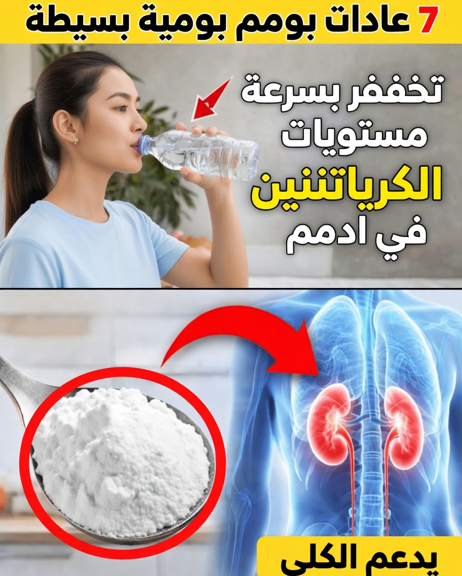 7 عادات يومية بسيطة تساعد في دعم مستويات الكرياتينين الصحية وحماية الكلى