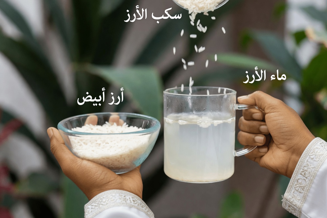هل تساءلت يومًا لماذا يبدو ماء الأرز كالذهب السائل لبشرتك وشعرك؟