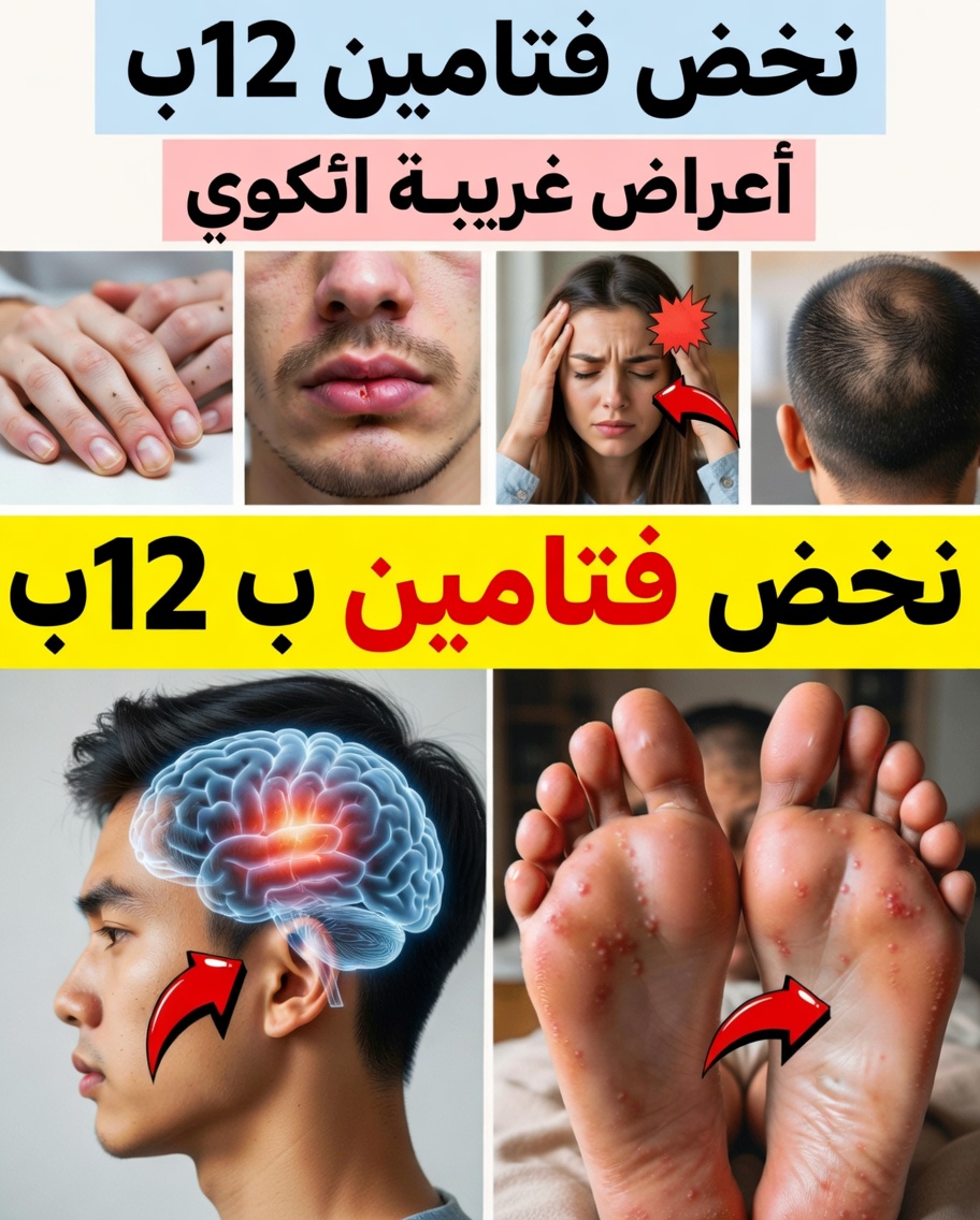 إليك 8 علامات غريبة تدل على أن جسمك يتوسل للحصول على فيتامين ب12، والتي يتجاهلها معظم الناس تمامًا