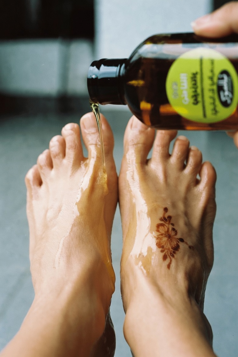 لماذا يُعدّ وضع الزيت على باطن القدمين قبل النوم طقسًا صحيًا ليليًا شائعًا؟