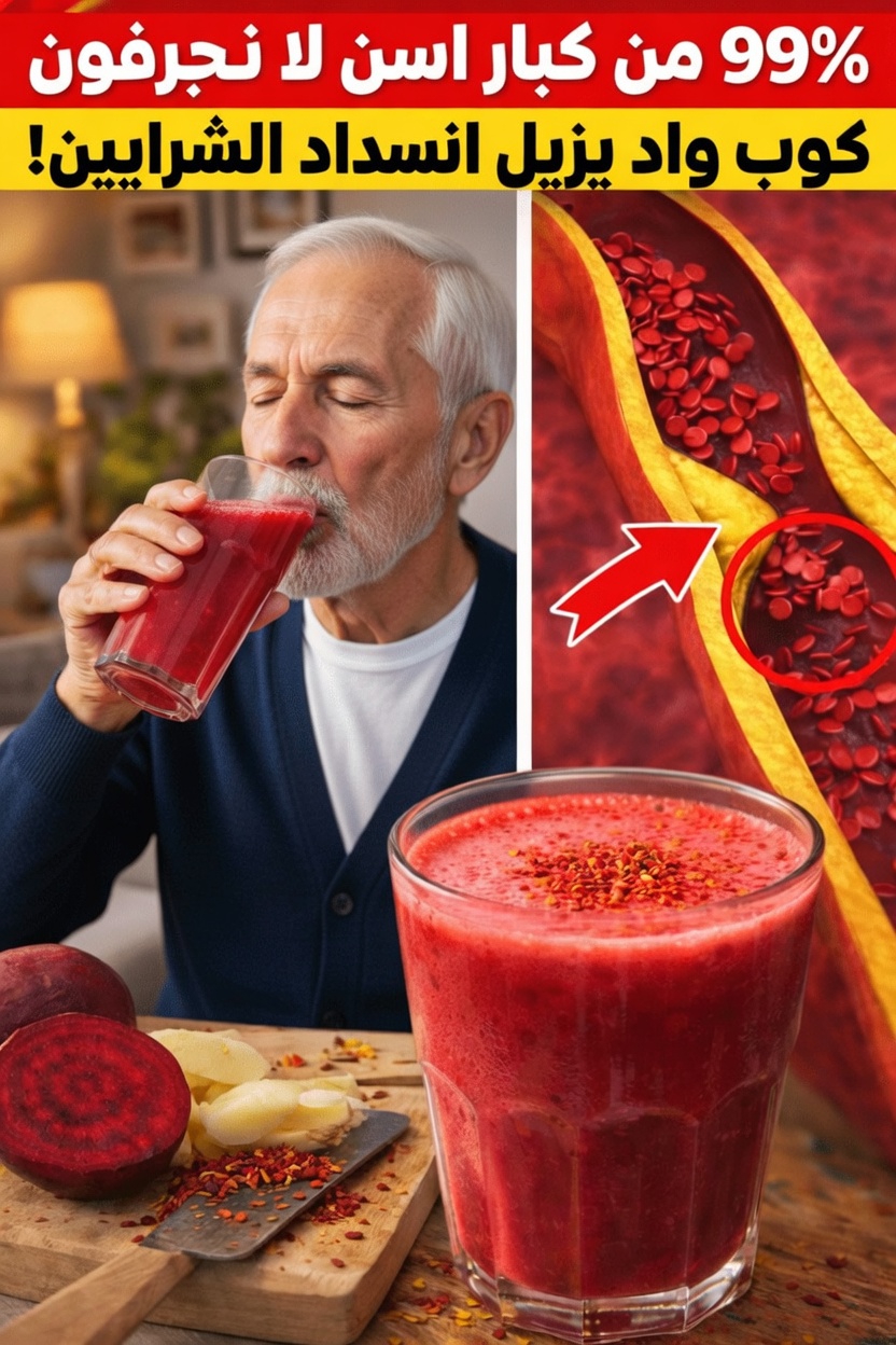 اكتشف كيف يمكن لكبار السن تحضير هذا المشروب السهل المكوّن من كوب واحد من الشمندر والزنجبيل لدعم الدورة الدموية الصحية