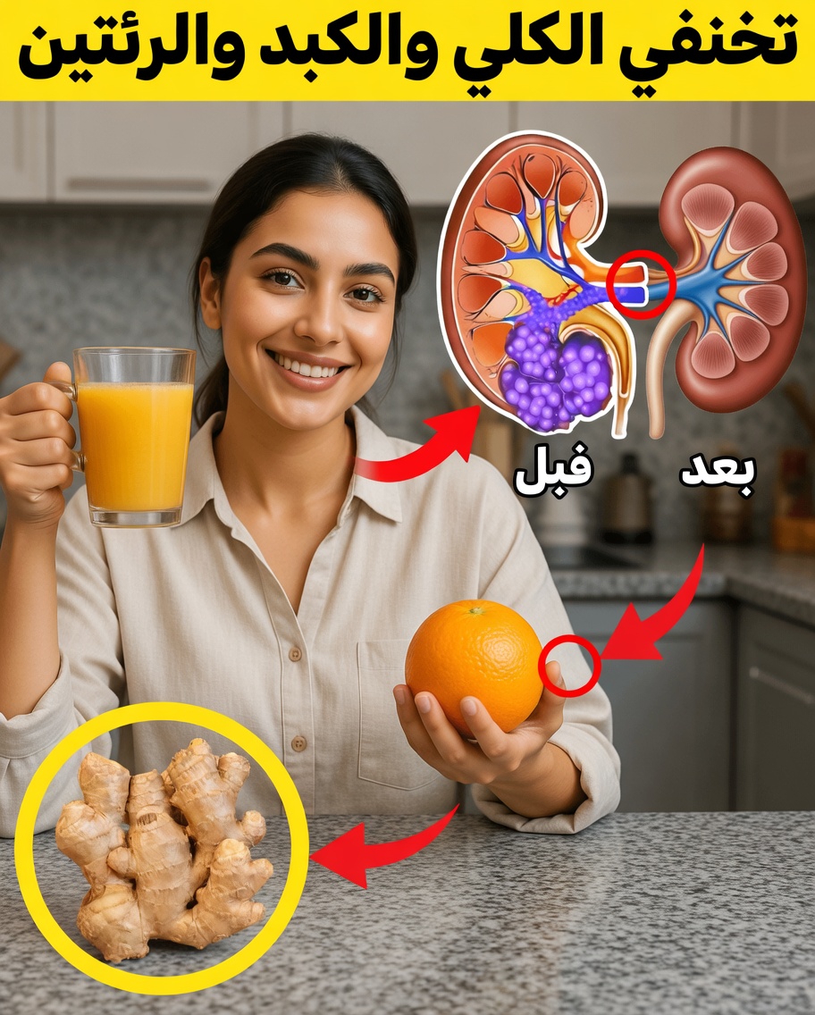 كيف يمكن لمشروب يومي من الزنجبيل والبرتقال أن يساعد في دعم صحة الكلى والكبد والرئتين بشكل طبيعي