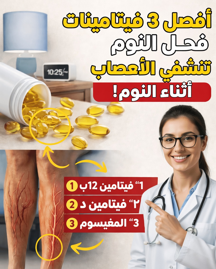 3 فيتامينات قبل النوم لأرجل أقوى بعد سن الستين | نصائح صحية لكبار السن