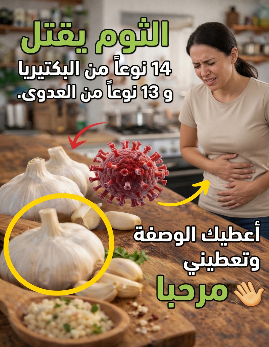 هل صحيح أن الثوم يقتل 14 نوعًا من البكتيريا و13 نوعًا من العدوى؟