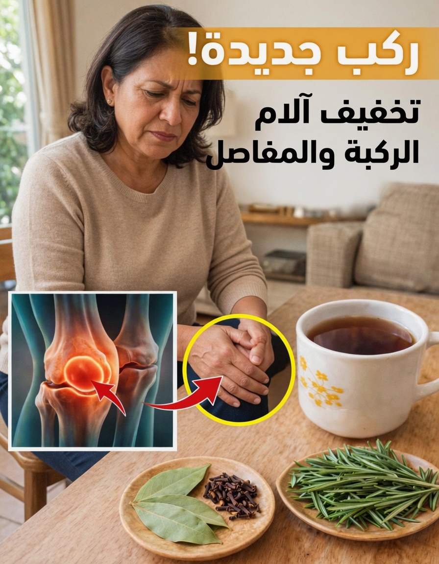اكتشف وصفة شاي ورق الغار وإكليل الجبل والقرنفل لدعم راحة الركبة وصحة المفاصل بشكل طبيعي