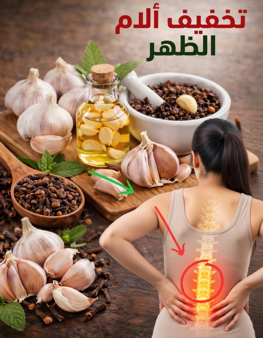 اكتشف كيفية تحضير علاج منزلي بالقرنفل والثوم لتخفيف آلام الظهر