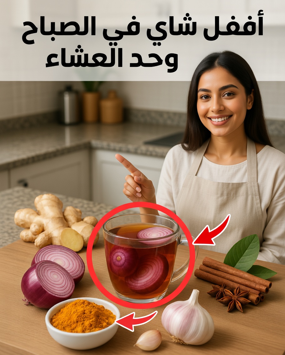 اكتشف وصفة شاي عشبي بسيطة بالزنجبيل والقرفة والبصل والثوم والكركم وأوراق الجوافة للصباح والمساء