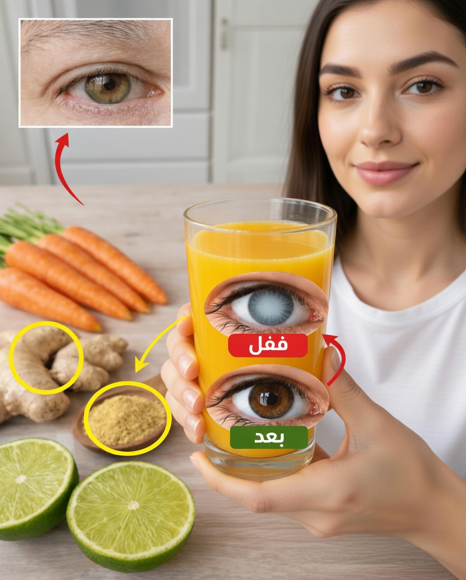 عصير الزنجبيل والليمون والجزر لصحة العين: الطقس الصباحي المكوّن من 3 مكونات الذي ينقذ عيون الآلاف (ستتمنى لو بدأت به منذ الأمس)