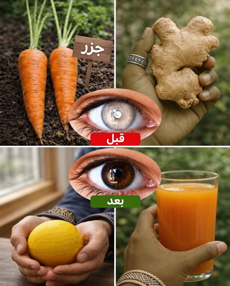 عصير الزنجبيل والليمون والجزر لصحة العين: الطقس الصباحي المكوّن من 3 مكونات الذي ينقذ عيون الآلاف (ستتمنى لو بدأت به منذ الأمس)