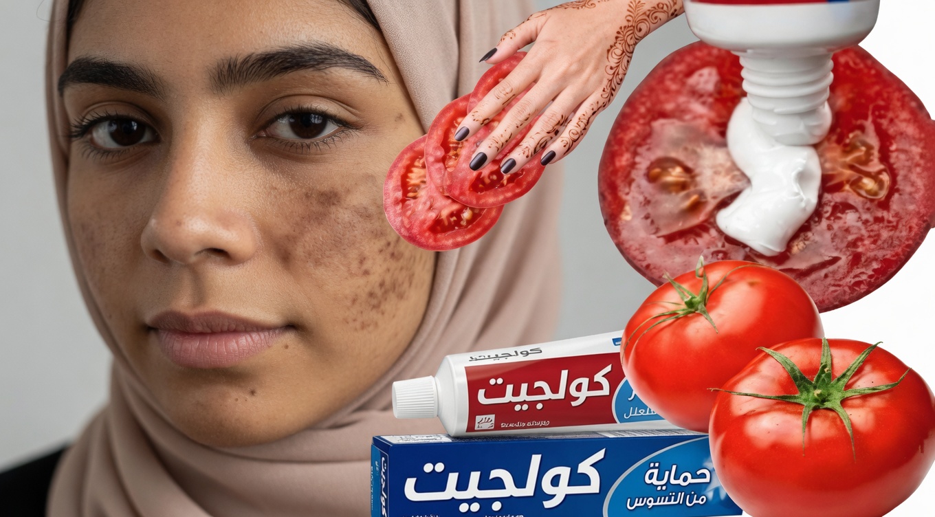 اكتشفي قناع الوجه الرائج من معجون الأسنان والطماطم الذي يجربه الكثيرون للحصول على مظهر مسام أصغر، وبقع داكنة أقل وضوحًا، وبشرة أكثر إشراقًا، وتقليل ألطف لشعر الوجه