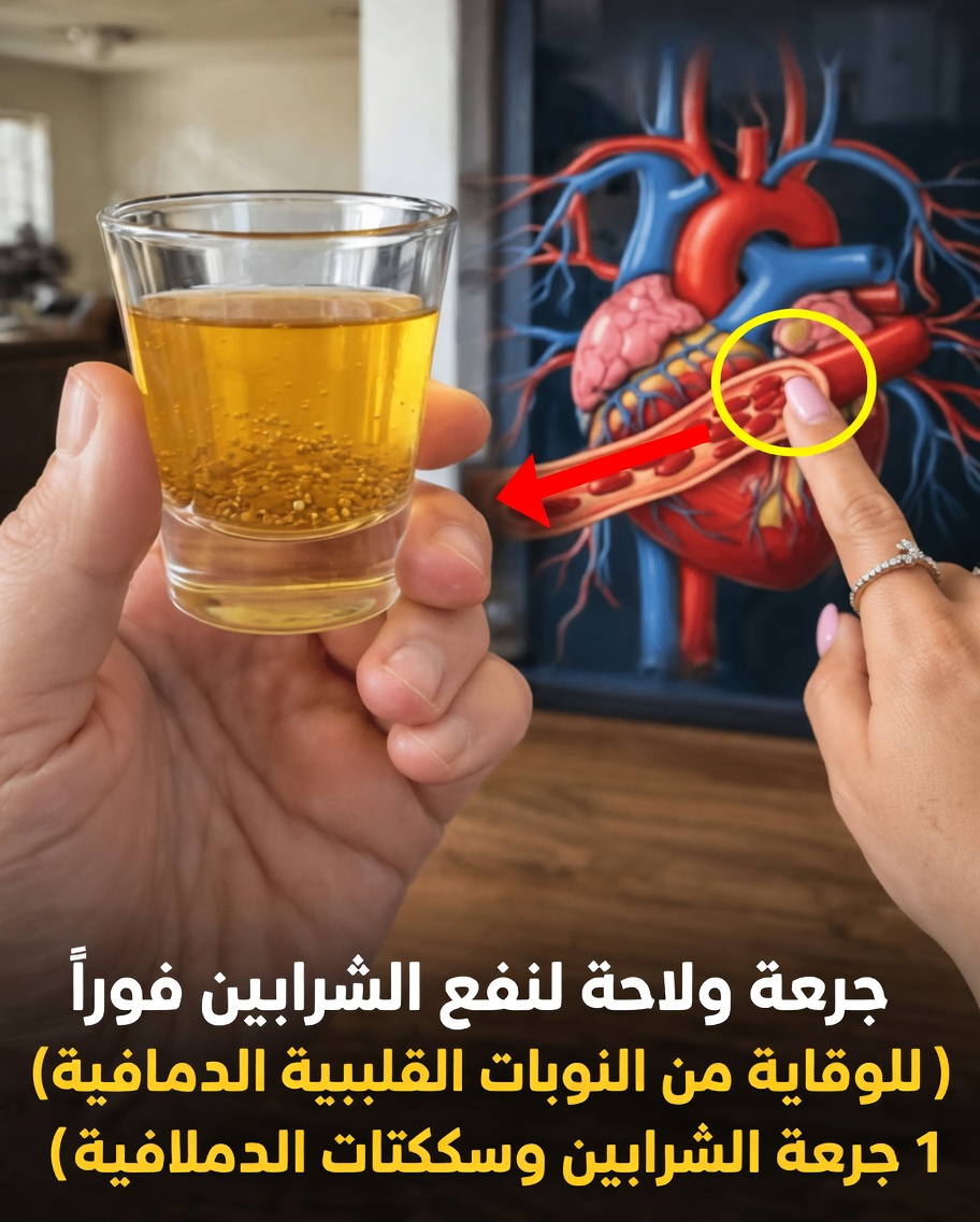 جرعة بسيطة واحدة تساعد الشرايين فورًا، وتمنع النوبة القلبية والسكتة الدماغية