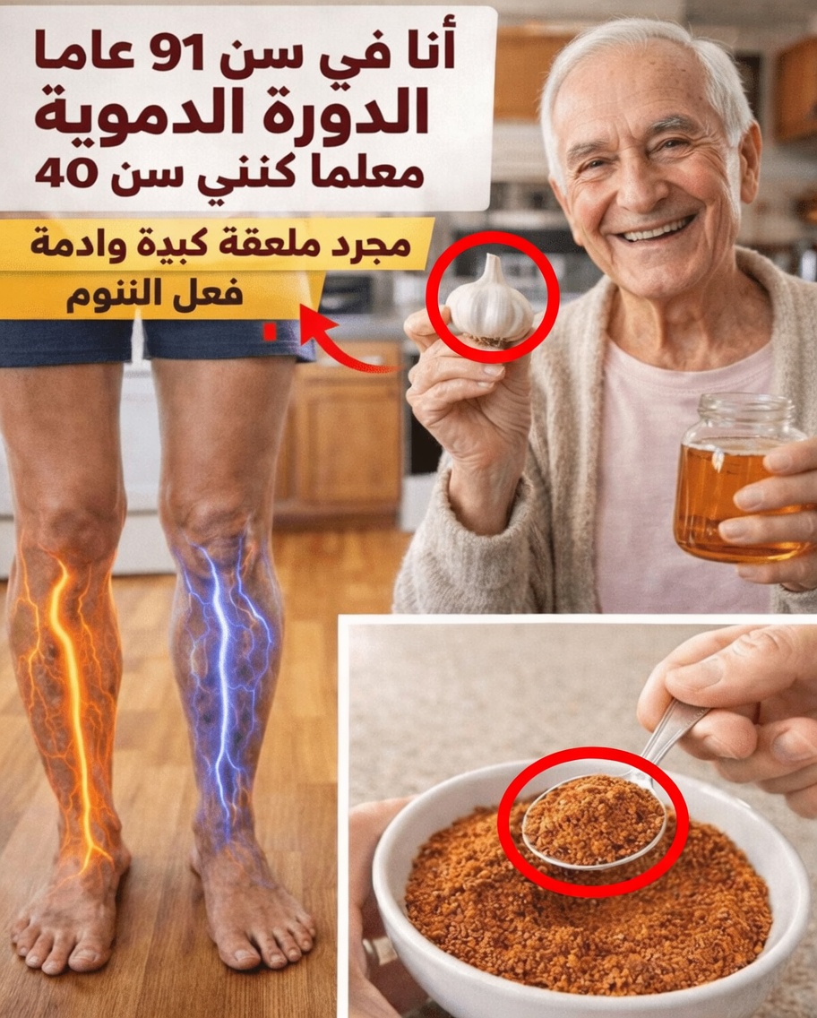 كبار السن: تناولوا هذا قبل النوم لتعزيز تدفق الدم والدورة الدموية في الساقين والقدمين خلال 24 ساعة