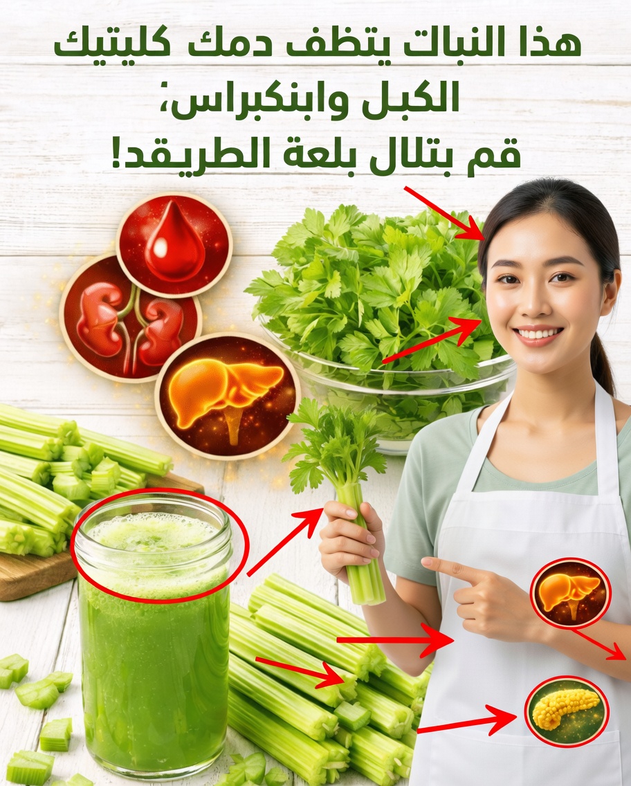 الكرفس للكلى والكبد: التطهير الطبيعي الذي سيشكرك عليه جسمك