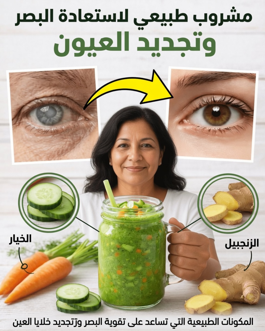 المشروب الذي يدعم وضوح الرؤية طبيعيًا: كيف قد يساعد عصير الجزر والخيار والزنجبيل عينيك على البقاء بصحة جيدة ومشرقتين
