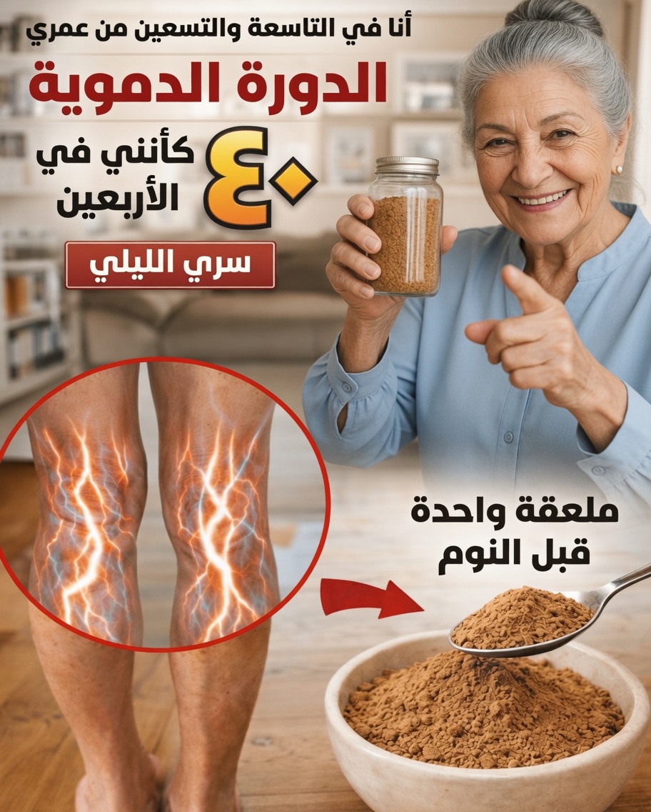 كبار السن: ماذا تأكل قبل النوم لدعم تدفق الدم الصحي وتنشيط الدورة الدموية في الساقين والقدمين خلال 24 ساعة فقط