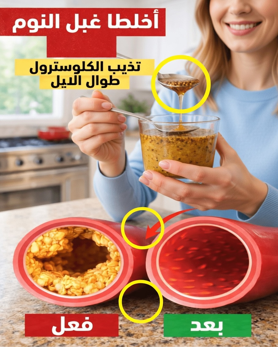 امزج هذه المكونات الثلاثة قبل النوم: مشروب بسيط قد يساعد في دعم مستويات الكوليسترول الصحية طوال الليل