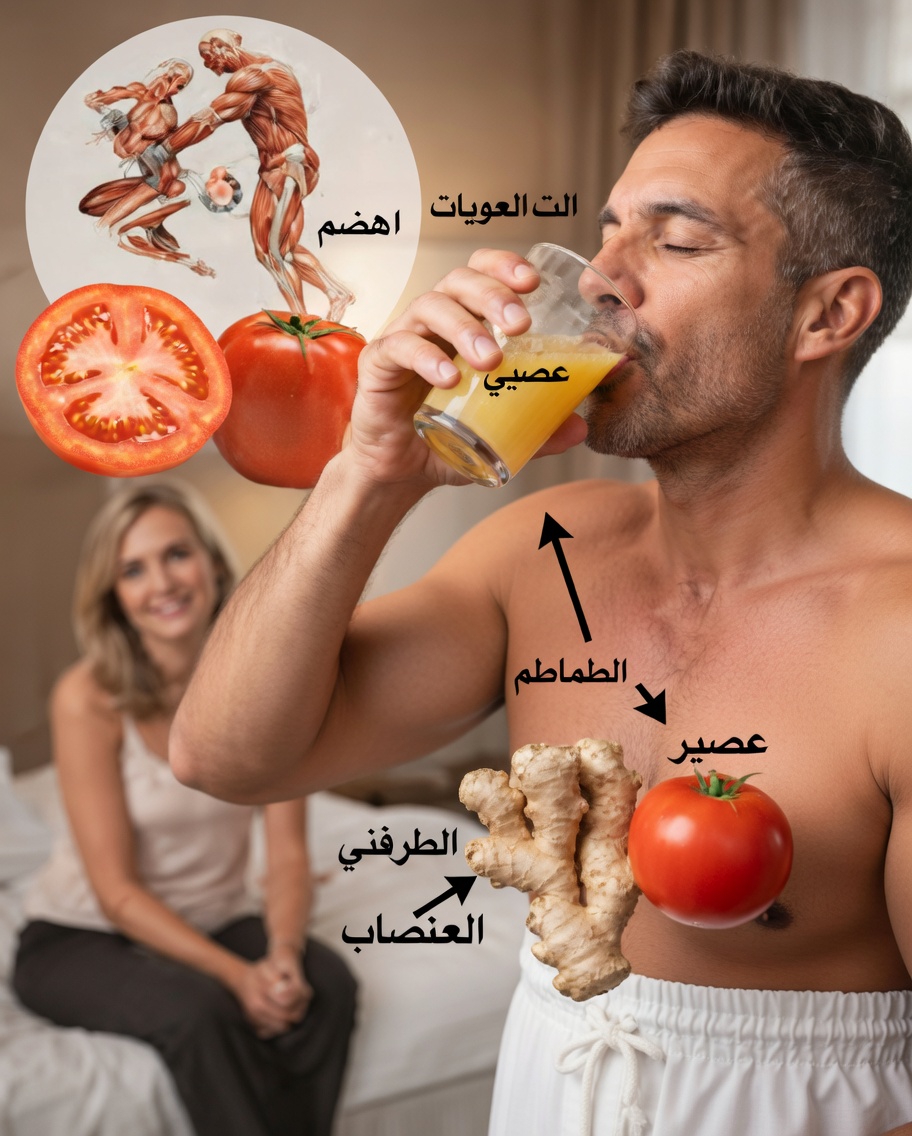 منشّط طاقة طبيعي بالكامل: حافظ على قوتك لمدة 8 ساعات متواصلة مع هذا المعزّز بالزنجبيل والطماطم