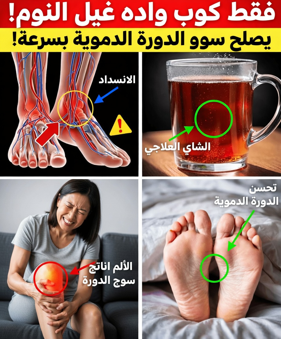 فوق الستين؟ اشرب هذا لزيادة تدفق الدم في الساقين بسرعة | نصائح صحية لكبار السن