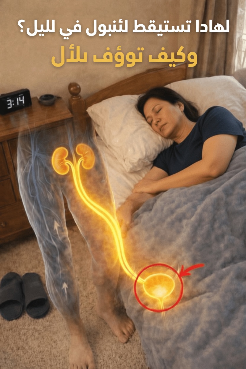 الاستيقاظ للتبول ليلًا كثيرًا؟ الدور المفاجئ الذي تلعبه ساقاك وعاداتك اليومية