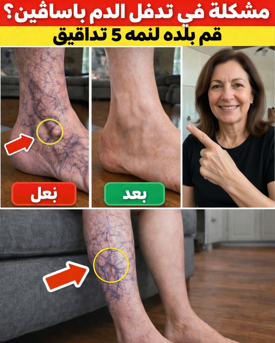 ضعف الدورة الدموية في الساقين؟ قم بهذا الاختبار لمدة 30 ثانية + 3 تمارين سريعة لتحسينها بعد سن الستين