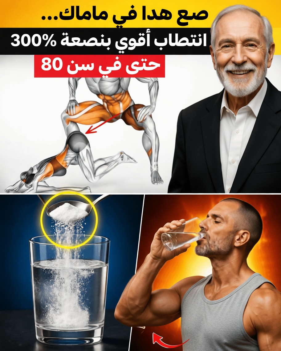 رجال فوق الخمسين: توقفوا عن شرب الماء العادي! أضيفوا هذا لأقصى أكسيد نيتريك ودورة دموية قوية كالصخر!