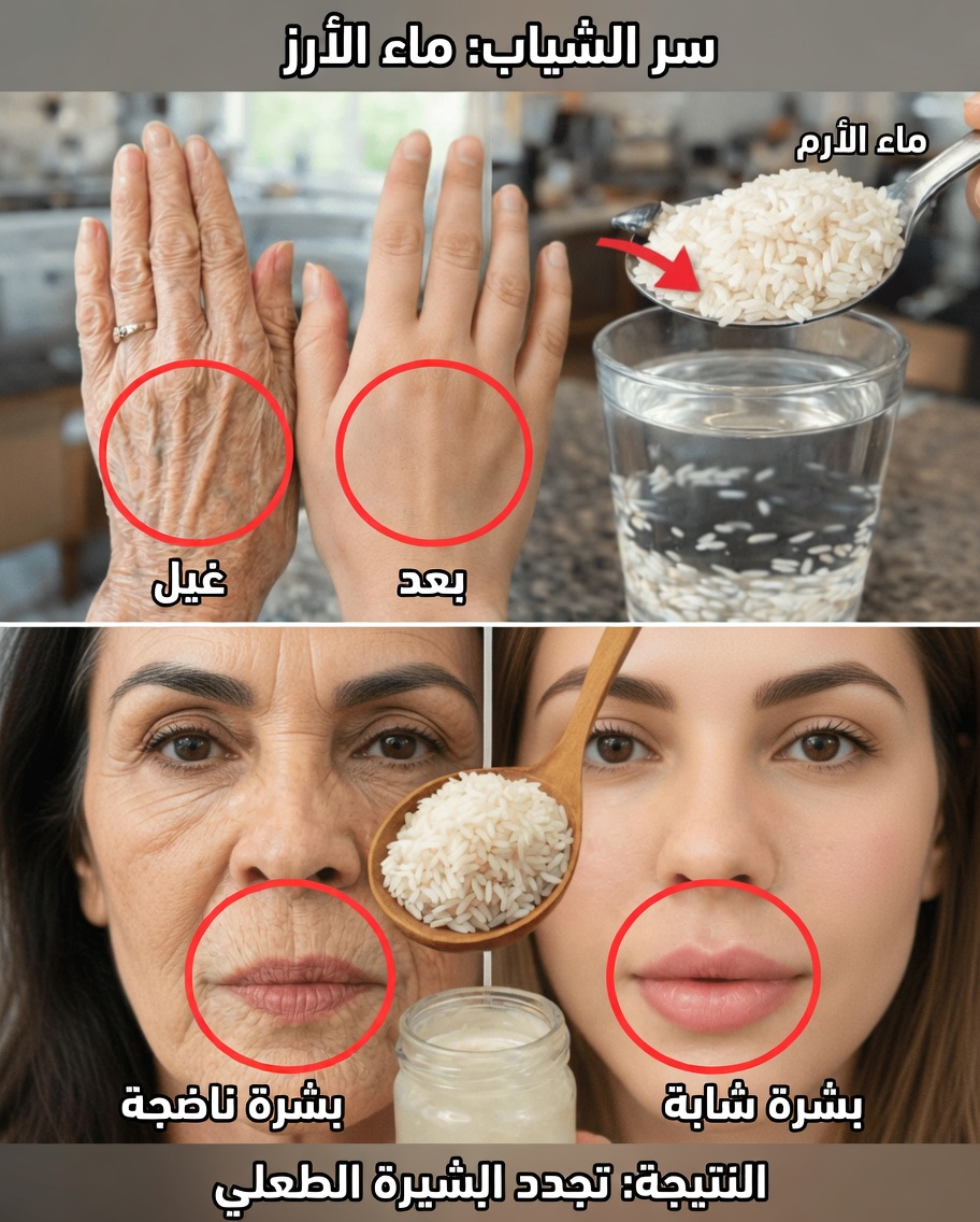 امحي التجاعيد طوال الليل بماء الأرز: اكشفي بشرة أصغر بـ20 عامًا فورًا!
