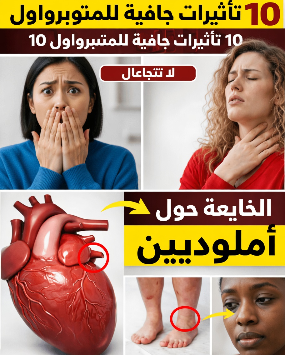 10 آثار جانبية للميتوبرولول قد لا يؤكد عليها طبيبك (لكن عليك أن تعرفها)