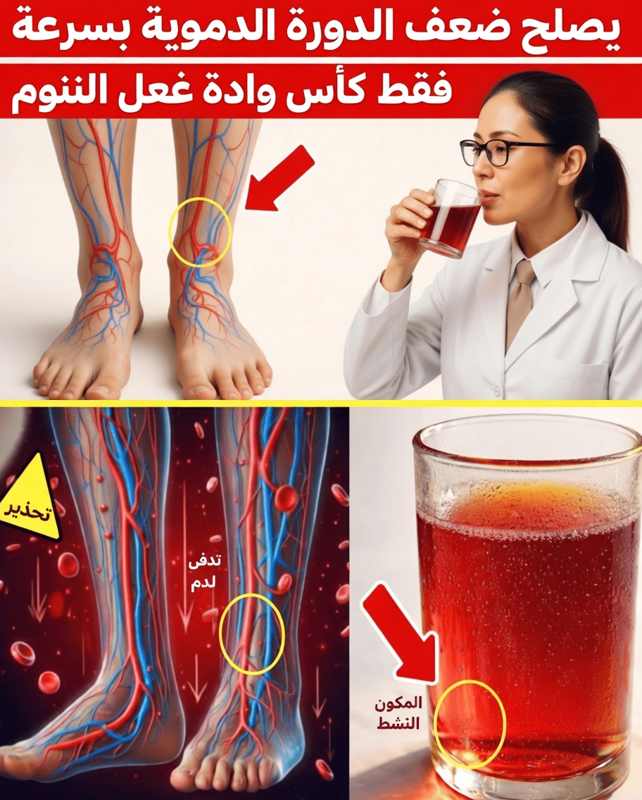 كبار السن: كوب واحد فقط من هذا المشروب قبل النوم يعيد تدفق الدم إلى الساقين والقدمين في غضون 24 ساعة فقط