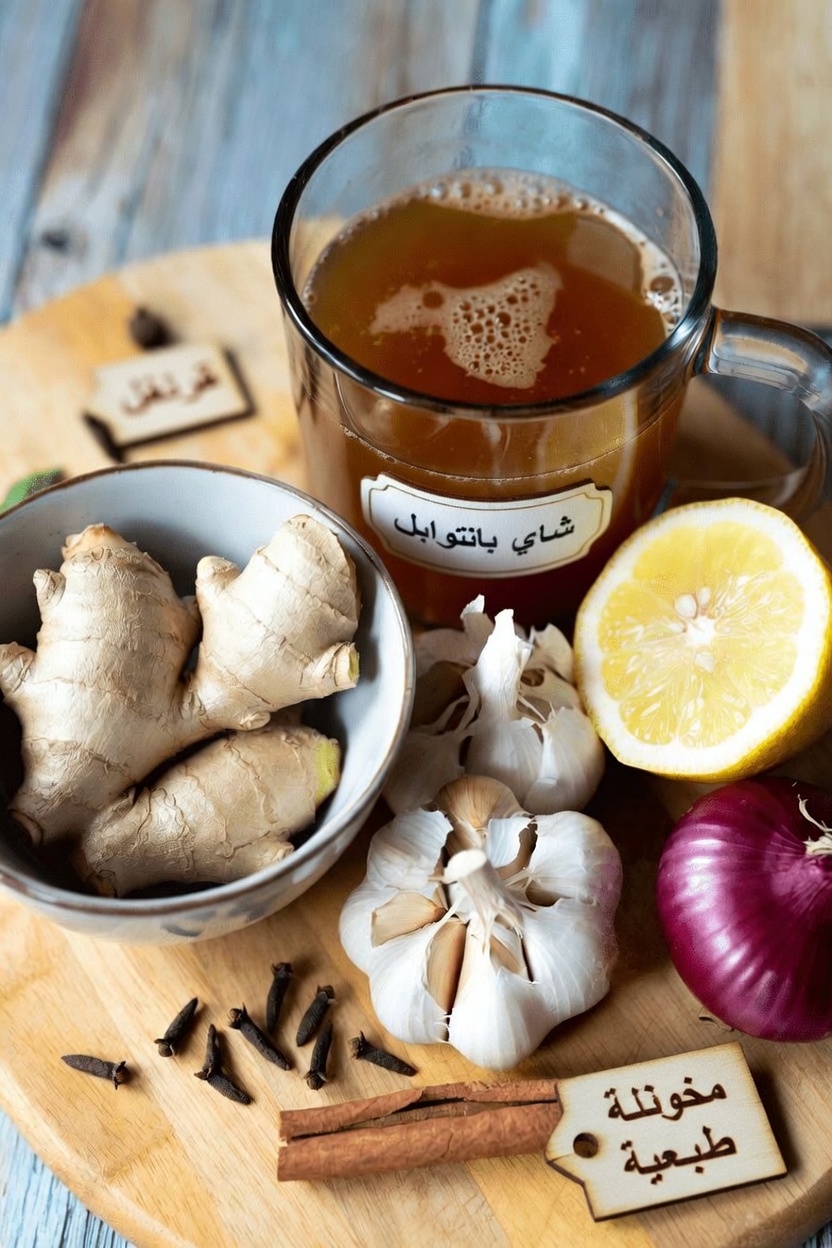 كيفية تحضير هذا المشروب المنزلي الشهير في 15 دقيقة من الزنجبيل والثوم والليمون والبصل والقرفة والقرنفل