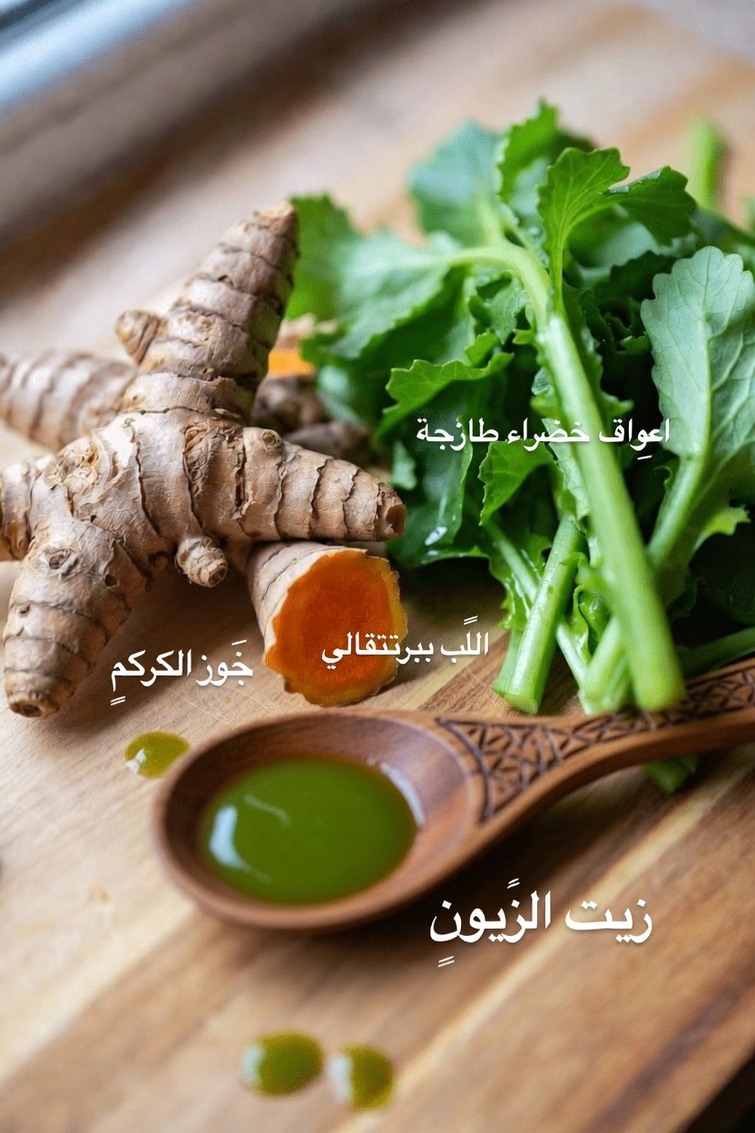 اكتشف عادات يومية بسيطة باستخدام الكركم والعصير الأخضر لدعم صحتك ومستويات طاقتك