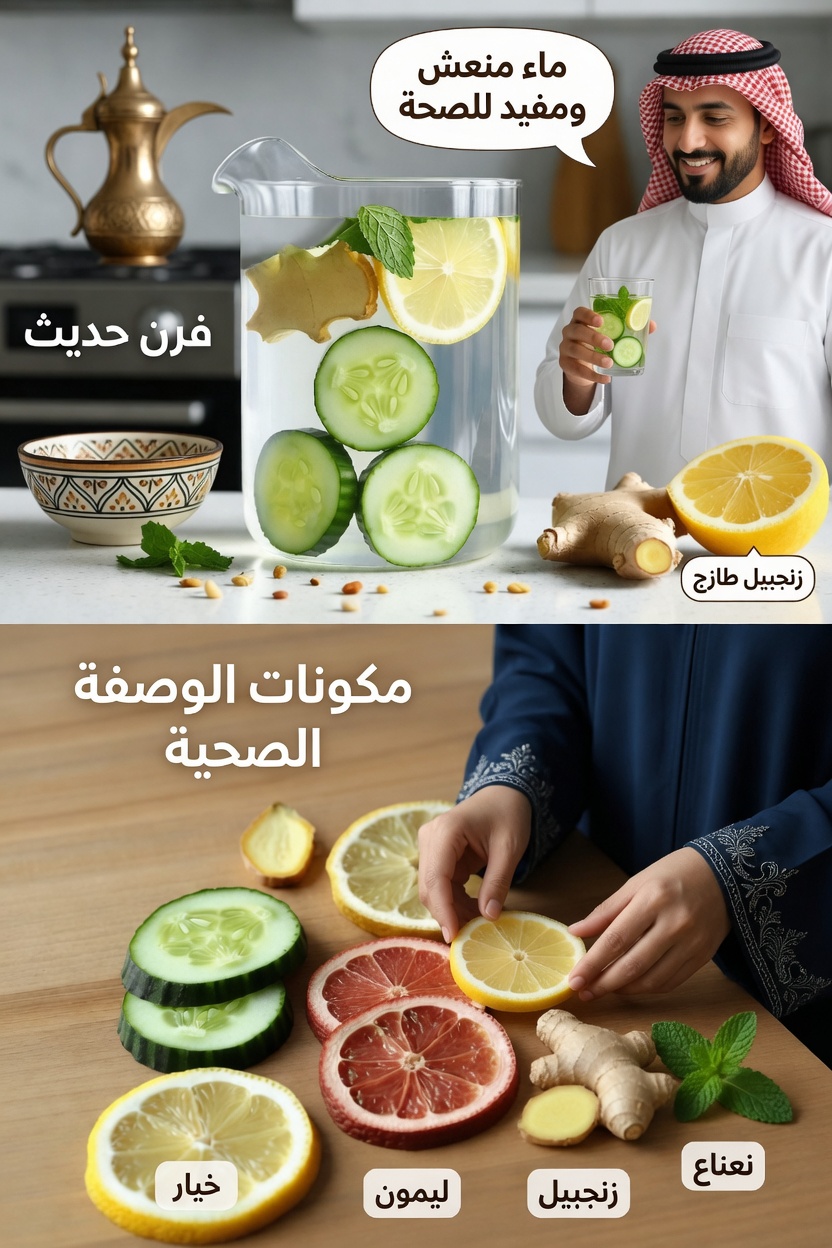 14 سبباً لشرب مزيج الخيار والزنجبيل والنعناع والليمون والماء يومياً