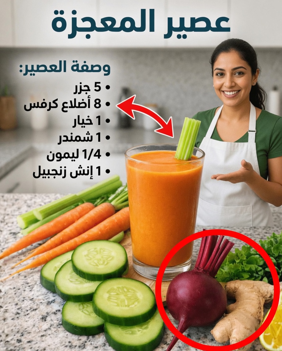 اكتشف المعزز الأمثل للصحة في كوب: وصفة عصير بسيطة بالجزر والكرفس وأكثر