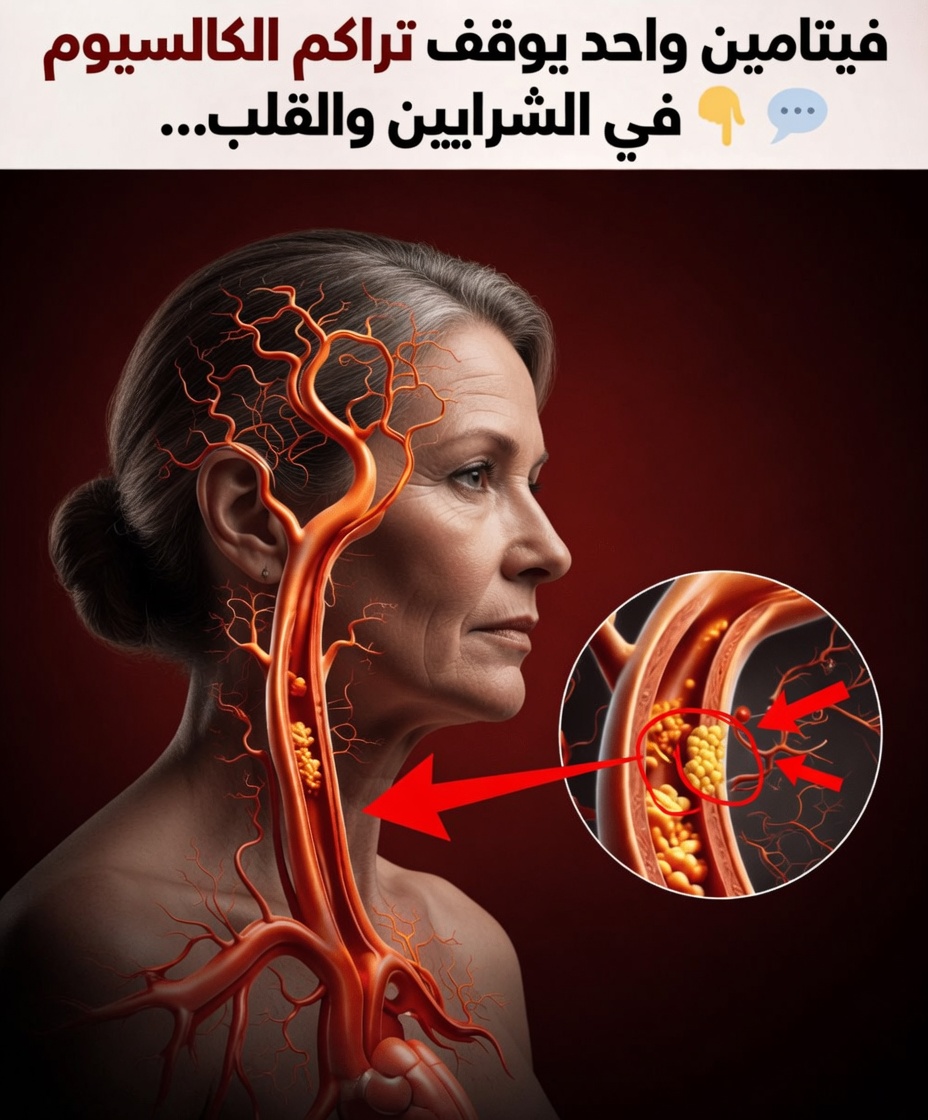 فيتامين واحد يوقف تراكم الكالسيوم في الشرايين والقلب