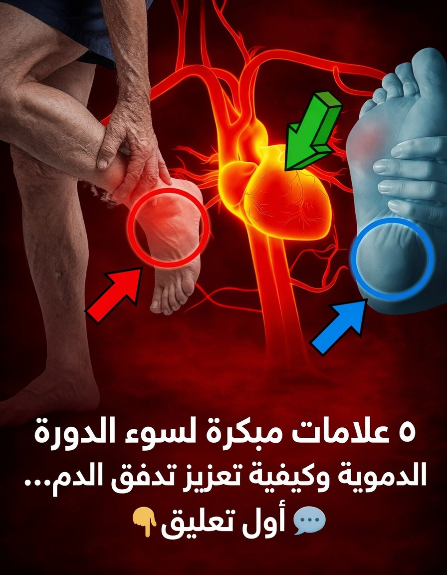 ٥ علامات مبكرة لضعف الدورة الدموية وكيفية تعزيز تدفق الدم