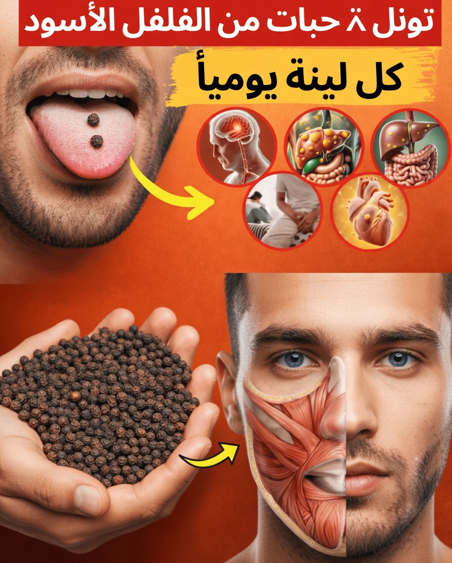 ٩ فوائد صحية قوية لمضغ الفلفل الأسود قبل النوم (٩٠٪ من الناس لا يعرفون هذا)