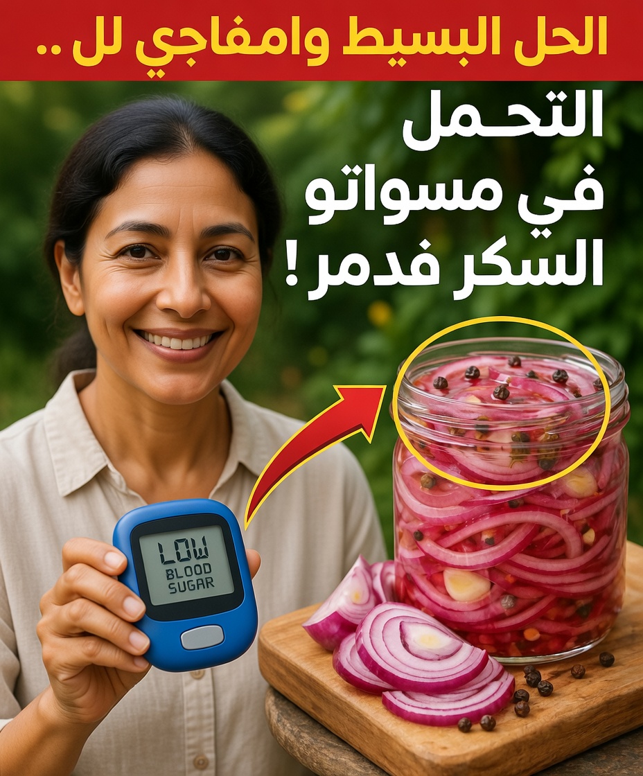 أيها كبار السن، قطّعوا بصلة واحدة الليلة وارتشفوا هذا الإكسير الذي يُحضَّر في 60 ثانية، والذي يُخفِّض سكر الدم 28 نقطة، ويُنظِّف الشرايين حتى تصبح ناصعة، ويُنقذ قلوبكم — وأنتم نائمون