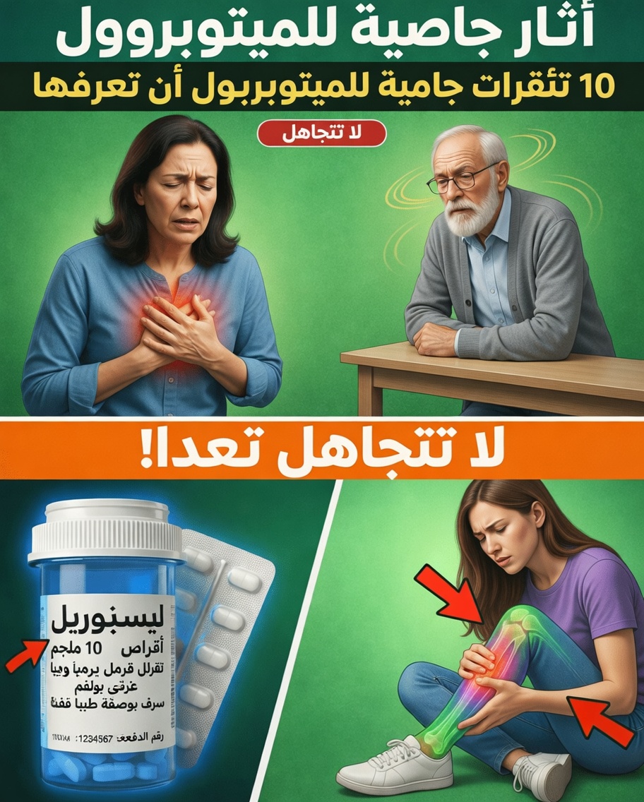 عشرة آثار جانبية لدواء الميتوبرولول غالبًا ما تُهمَل في المحادثات