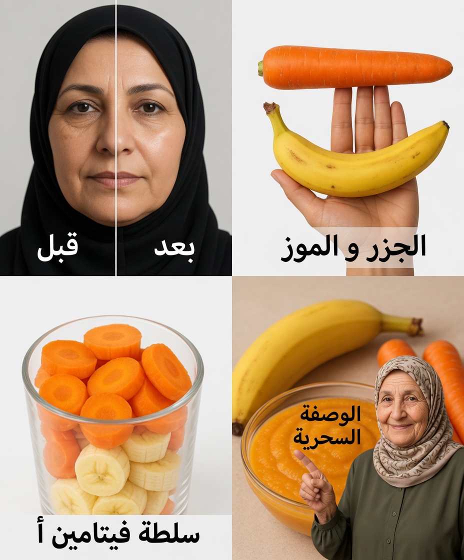 وصفة قناع وجه مضاد للشيخوخة بالموز والجزر