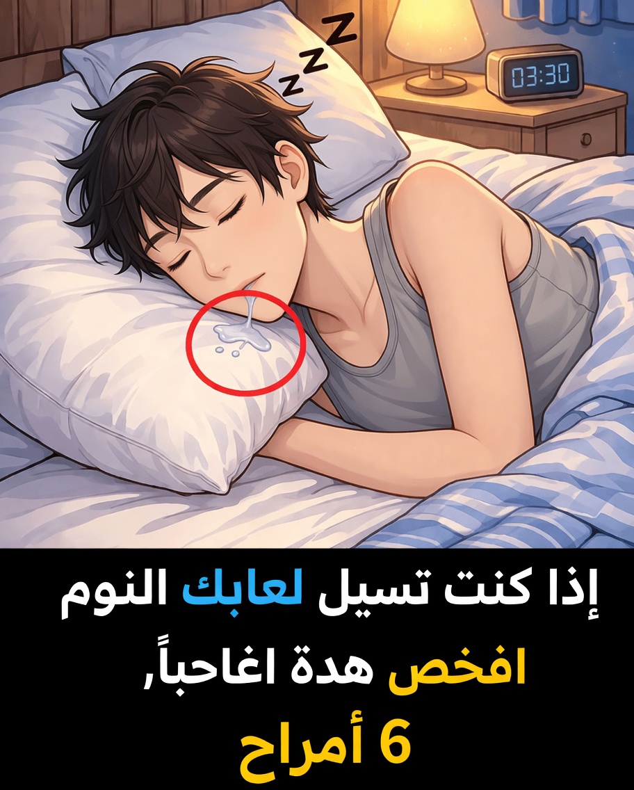 إذا كنت تسيل لعابك كثيرًا أثناء النوم، فتحقق من هذه الأمراض الستة