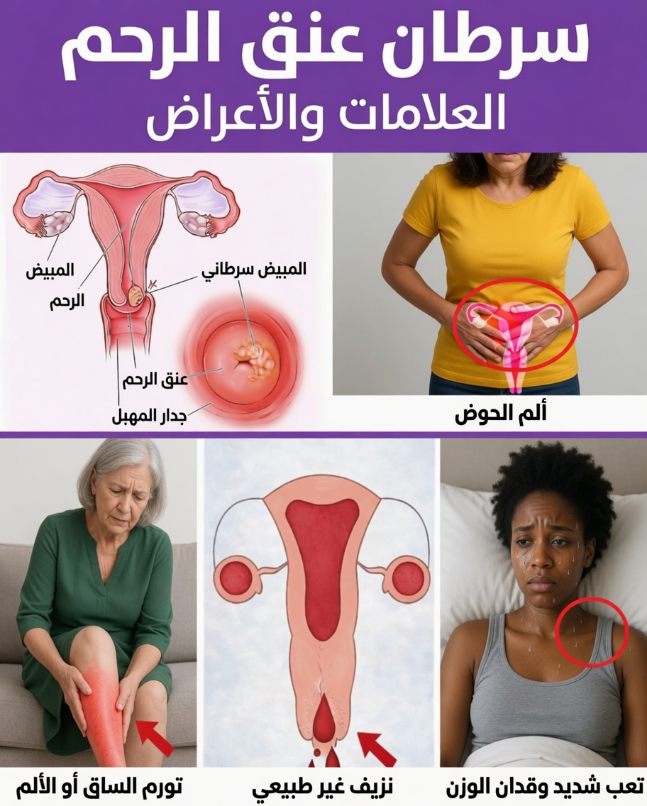 اكتشفي هذه العلامات التسع المبكرة لسرطان عنق الرحم التي قد تتجاهلها كثير من النساء فوق سن الخامسة والأربعين