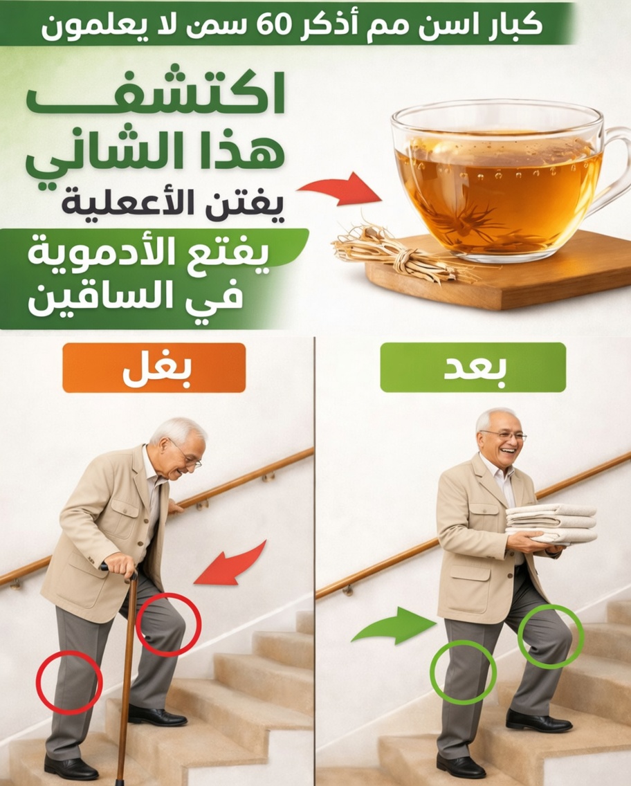 فوق سن الستين وتلاحظ ضعفًا في الساقين؟ هذه 3 أنواع من الشاي قد تساعد في دعم قوة العضلات والمشي بثبات