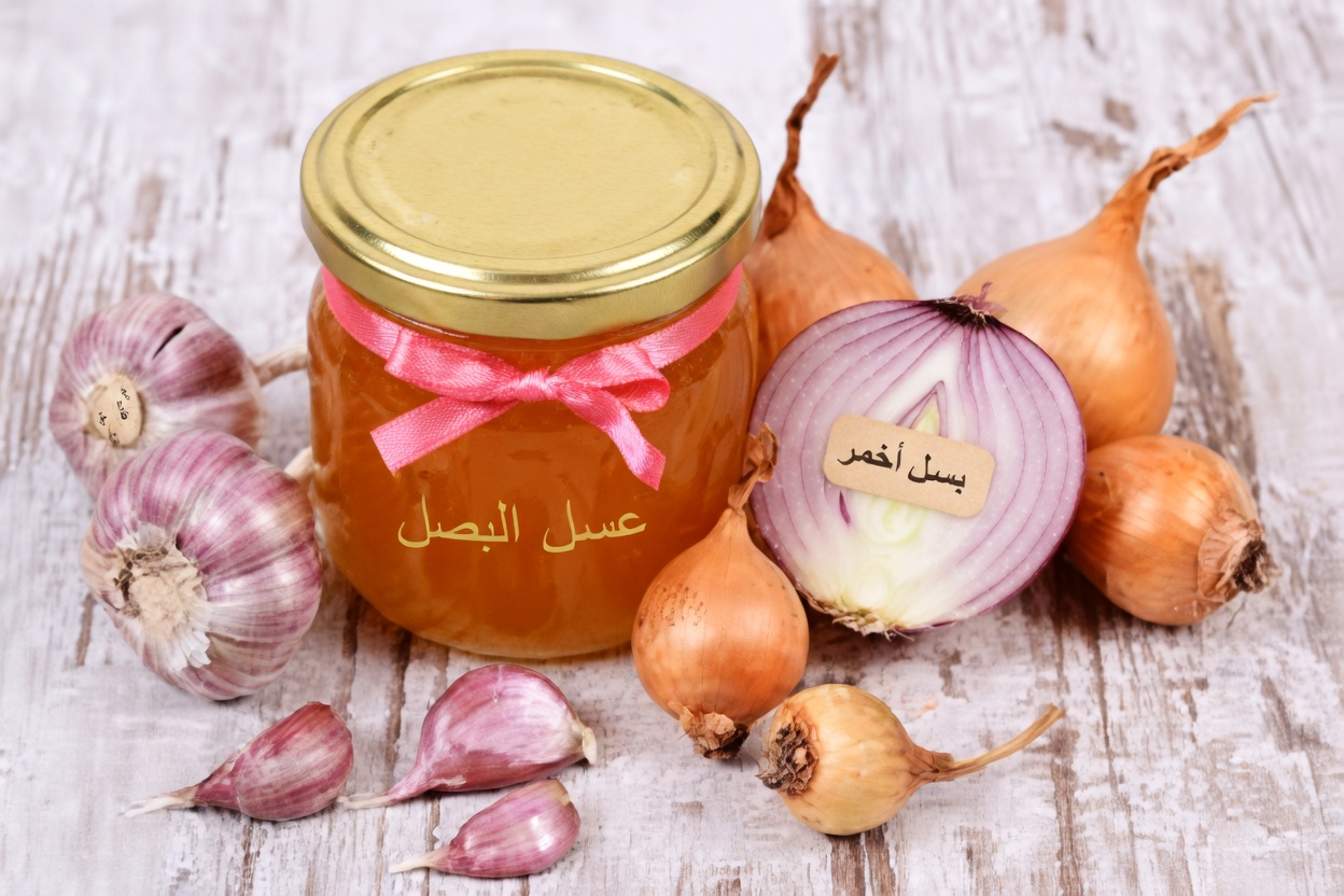 اكتشف الفائدة الصحية المدهشة من الزنجبيل والبصل والثوم والليمون والعسل للحيوية اليومية بعد سن الأربعين