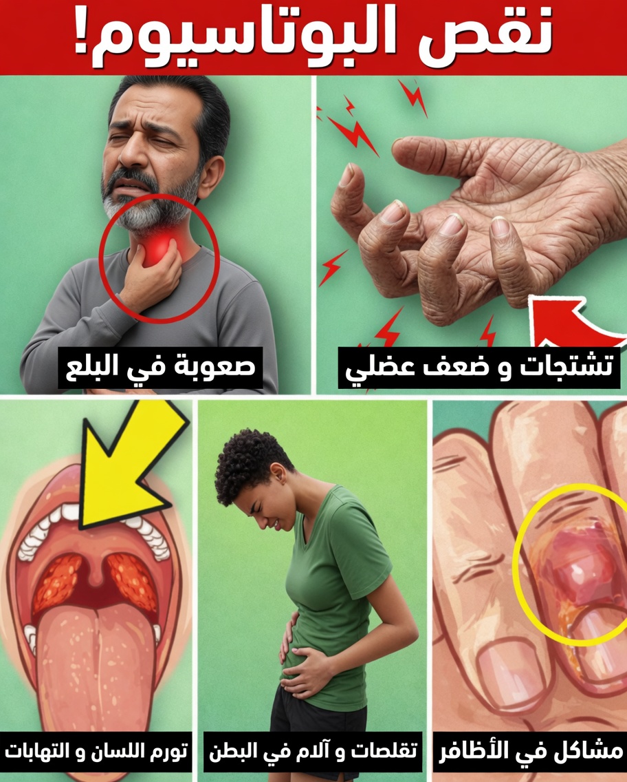 أنت تعاني من نقص البوتاسيوم إذا كانت لديك هذه العلامات التحذيرية الـ11 (نقص بوتاسيوم الدم)