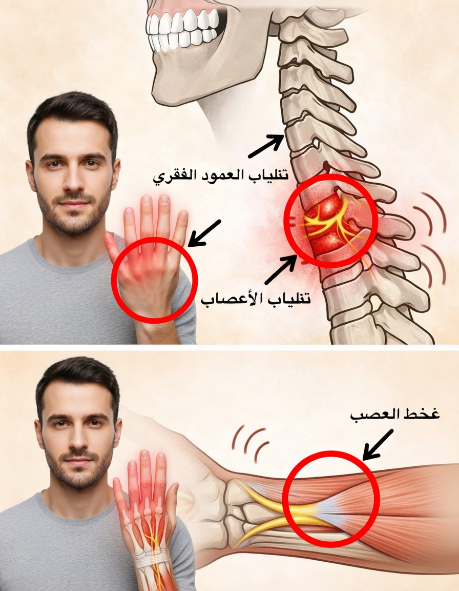 إذا خَدِرَت يداك فهذه علامة واضحة على أنك تعاني من can...
